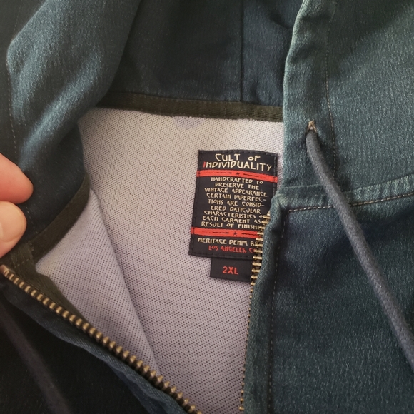 Cult of individuality .jean Ombre fade zip up 🔥. - Picture 8 of 12
